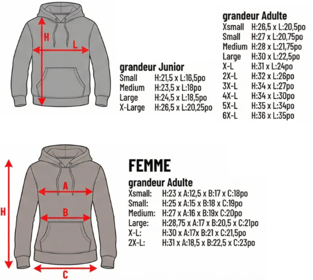 Hoodie Sublimé Rouge et Noir