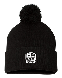 Tuque à pompon et revers 12" (Broderie)