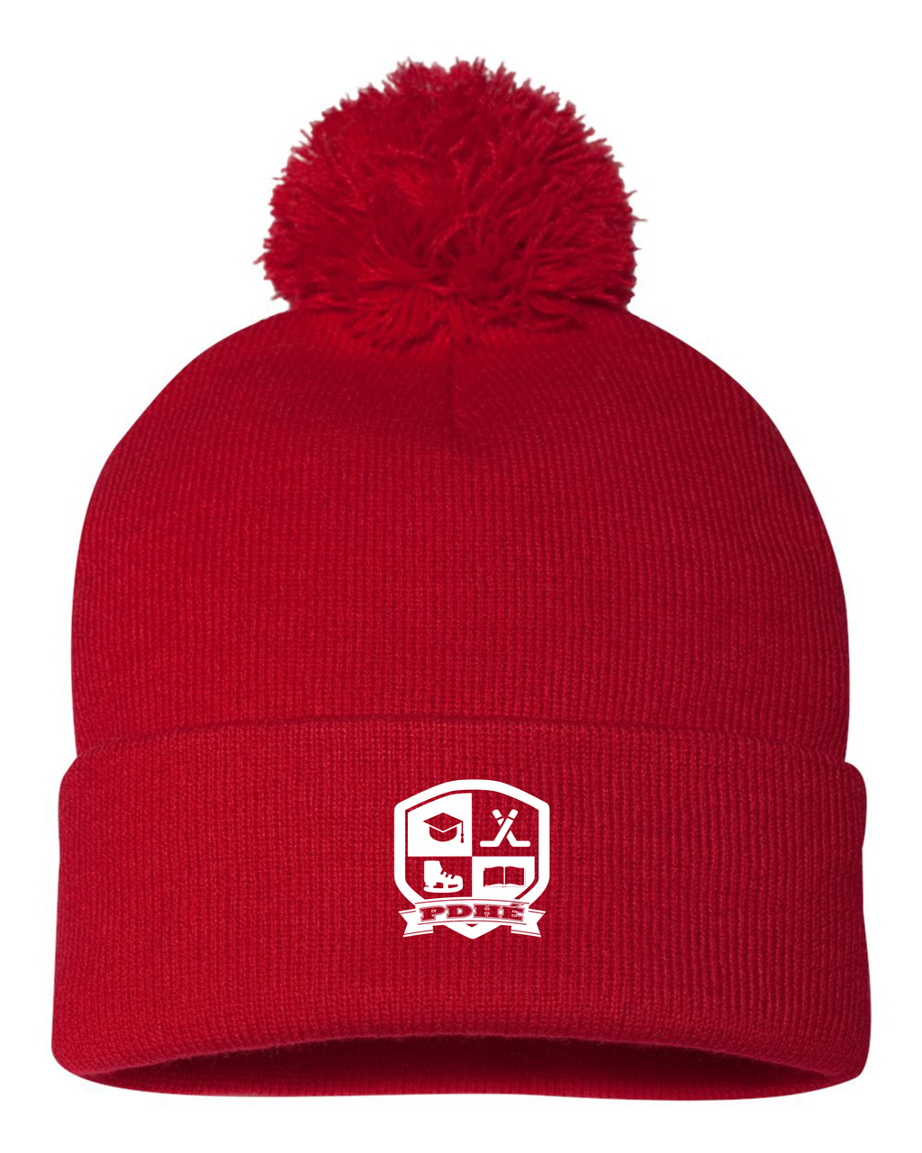 Tuque à pompon et revers 12" (Broderie)
