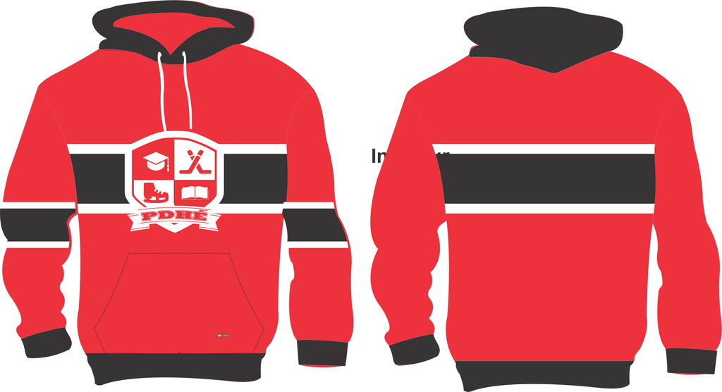 Hoodie Sublimé Rouge et Noir