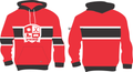 Hoodie Sublimé Rouge et Noir