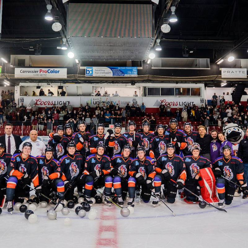 Équipe de hockey avec vêtements personalisées pour équipe de hockey